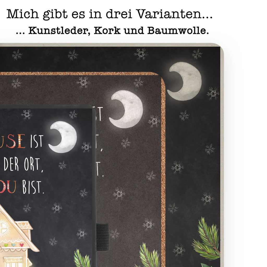 Cotton notebook Gingerbread House address book, writing book, journal, notepad, diary, sketchbook, entry book, notebook, notes, Winter, Christmas, Christmas time, snow