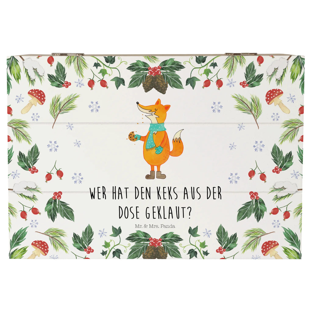 Holzkiste Fuchs Keksdose Kiste, Holzkiste, Geschenkdose, Schatzkiste, Geschenkbox, Dekokiste, Truhe, Schatulle, XXL, Erinnerungskiste, Aufbewahrungsbox, Erinnerungsbox, Winter, Weihnachten, Weihnachtsdeko, Nikolaus, Advent, Heiligabend, Wintermotiv