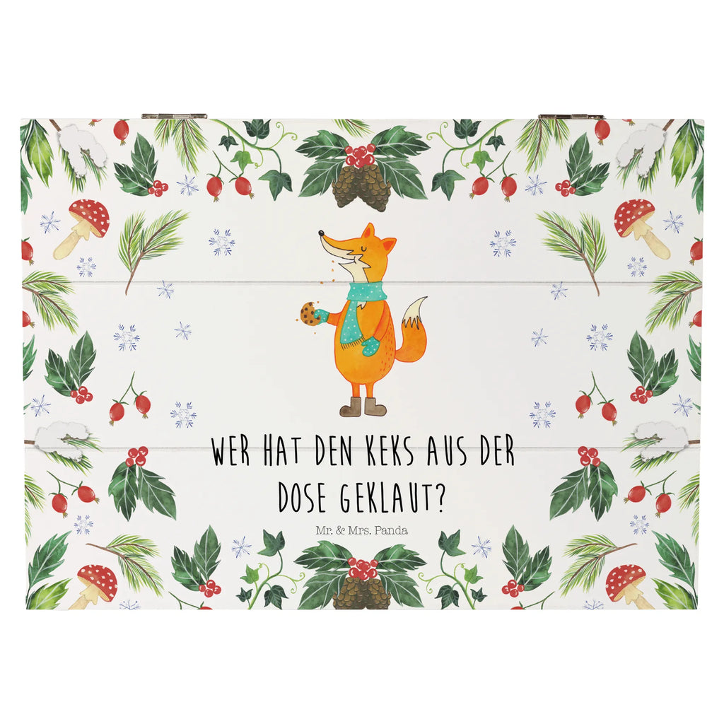 Holzkiste Fuchs Keksdose Kiste, Holzkiste, Geschenkdose, Schatzkiste, Geschenkbox, Dekokiste, Truhe, Schatulle, XXL, Erinnerungskiste, Aufbewahrungsbox, Erinnerungsbox, Winter, Weihnachten, Weihnachtsdeko, Nikolaus, Advent, Heiligabend, Wintermotiv