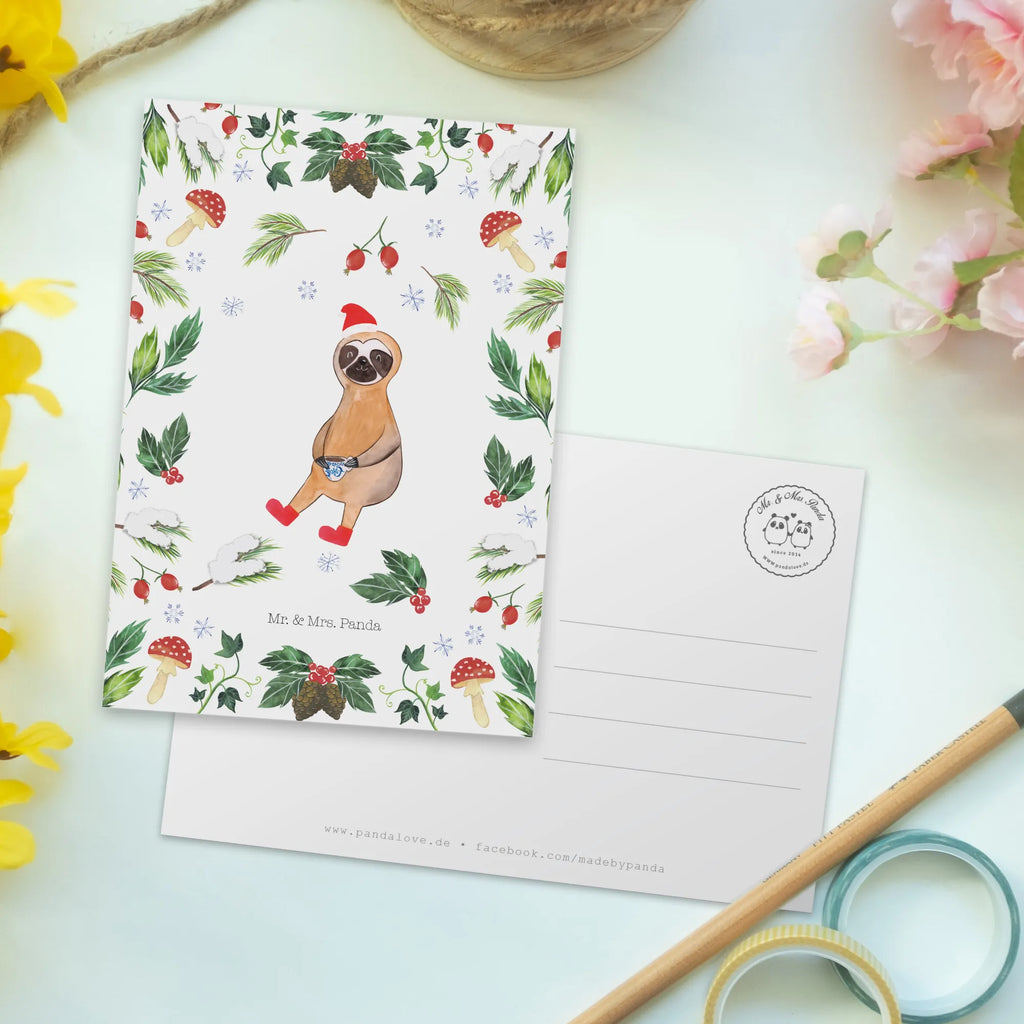 Postcard sloth cocoa Geburtstagskarte, Geschenkkarte, Einladung Geburtstag, Ansichtskarten, Einladungskarte, Einladungskarten Geburtstag, Dankeskarte, Karte, Grußkarte, Ansichtskarte, Einladung, Postkarte, Winter, Weihnachten, Weihnachtsdeko, Nikolaus, Advent, Heiligabend, Wintermotiv