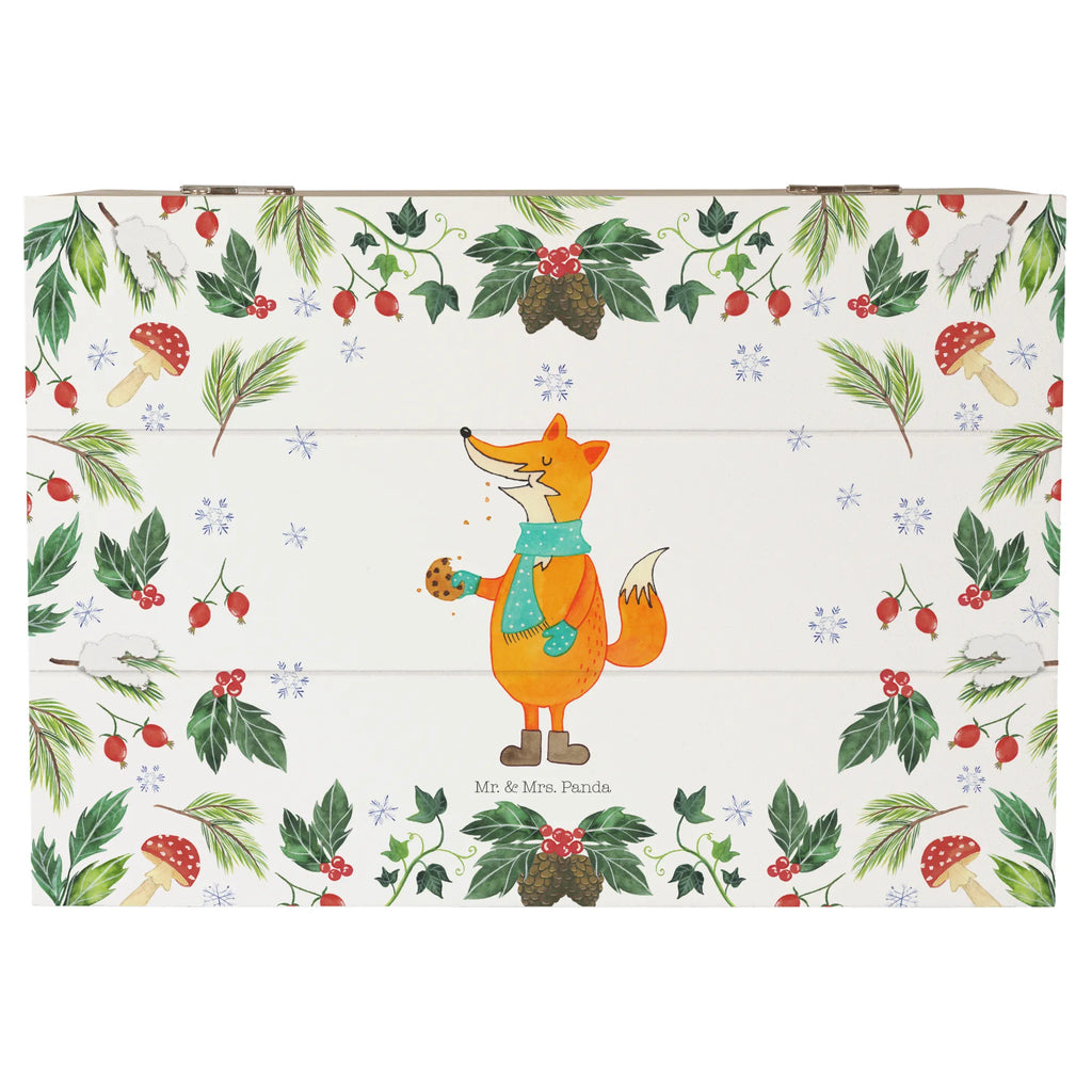 Holzkiste Fuchs Keksdose Kiste, Holzkiste, Geschenkdose, Schatzkiste, Geschenkbox, Dekokiste, Truhe, Schatulle, XXL, Erinnerungskiste, Aufbewahrungsbox, Erinnerungsbox, Winter, Weihnachten, Weihnachtsdeko, Nikolaus, Advent, Heiligabend, Wintermotiv