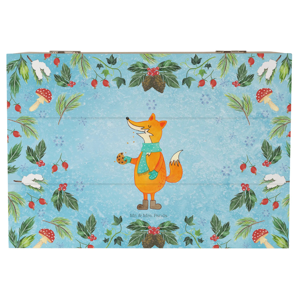 Holzkiste Fuchs Keksdose Kiste, Holzkiste, Geschenkdose, Schatzkiste, Geschenkbox, Dekokiste, Truhe, Schatulle, XXL, Erinnerungskiste, Aufbewahrungsbox, Erinnerungsbox, Winter, Weihnachten, Weihnachtsdeko, Nikolaus, Advent, Heiligabend, Wintermotiv