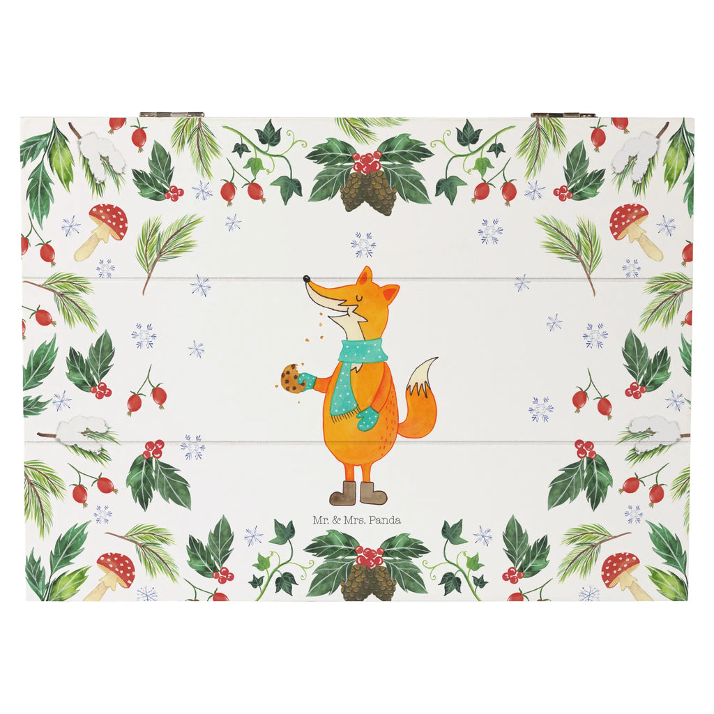 Holzkiste Fuchs Keksdose Kiste, Holzkiste, Geschenkdose, Schatzkiste, Geschenkbox, Dekokiste, Truhe, Schatulle, XXL, Erinnerungskiste, Aufbewahrungsbox, Erinnerungsbox, Winter, Weihnachten, Weihnachtsdeko, Nikolaus, Advent, Heiligabend, Wintermotiv
