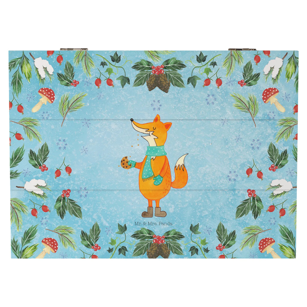 Holzkiste Fuchs Keksdose Kiste, Holzkiste, Geschenkdose, Schatzkiste, Geschenkbox, Dekokiste, Truhe, Schatulle, XXL, Erinnerungskiste, Aufbewahrungsbox, Erinnerungsbox, Winter, Weihnachten, Weihnachtsdeko, Nikolaus, Advent, Heiligabend, Wintermotiv