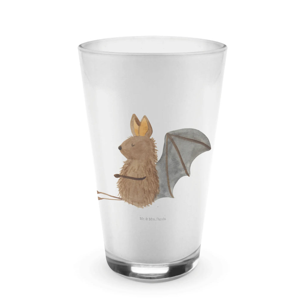 Glas Fledermaus sitzend Latte Macchiato Glas, smoothie glas, Glas, becher glas, Longdrinkglas, Saftglas, Trinkglas, eistee glas, Wasserglas, Glasbecher, eiskaffeeglas, milchkaffee glas, Teeglas, Trinkbecher Glas, Limonadenglas, kaffeeglas, Cocktailglas, cappuccinoglas, Lustige Sprüche, Tiere, Tiermotive, Gute Laune, Fledermaus, Motivation, Entspannen, Fledermäuse