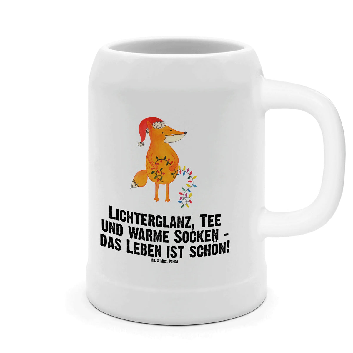 Beer mug Fox Christmas Bier Humpen, Trinkkrug, Keramikkrug, Steingutkrug, Krug, Seidel, Mr. & Mrs. Panda Bierkrug, Steinkrug, Steinbierkrug, Bier Seidel, Bierhumpen, Steinzeugkrug, Humpen, Bierbecher, Tonkrug, Weihnachten, Winter, Weihnachtsdeko, Nikolaus, Advent, Heiligabend, Wintermotiv, Spruch schön, Weihnachtszeit, Fuchs, Weihnachtsmann, Geschenk Weihnachten, Füchse