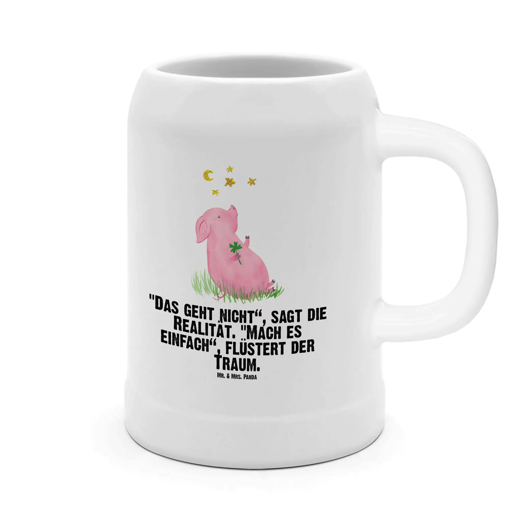 Beer mug Pig Luck small animals, cute, funny, cute animal motives, hand drawn, small world, funny sayings, good mood, happy, gifts, gift ideas, special gifts, animal lover, card, stars, lucky charm, pig, asterisks, Lucky bastard. Luck, goals, dreams, piglet, motivation