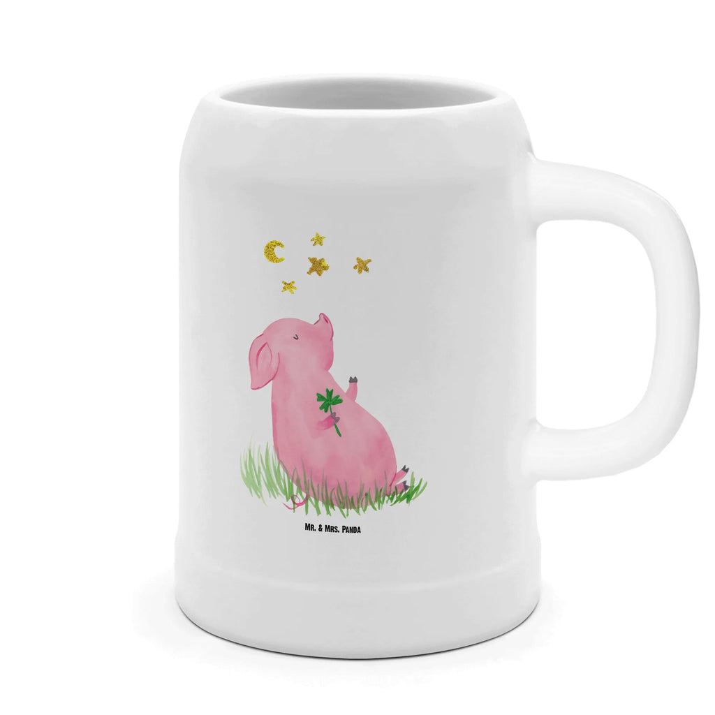 Beer mug Pig Luck small animals, cute, funny, cute animal motives, hand drawn, small world, funny sayings, good mood, happy, gifts, gift ideas, special gifts, animal lover, card, stars, lucky charm, pig, asterisks, Lucky bastard. Luck, goals, dreams, piglet, motivation