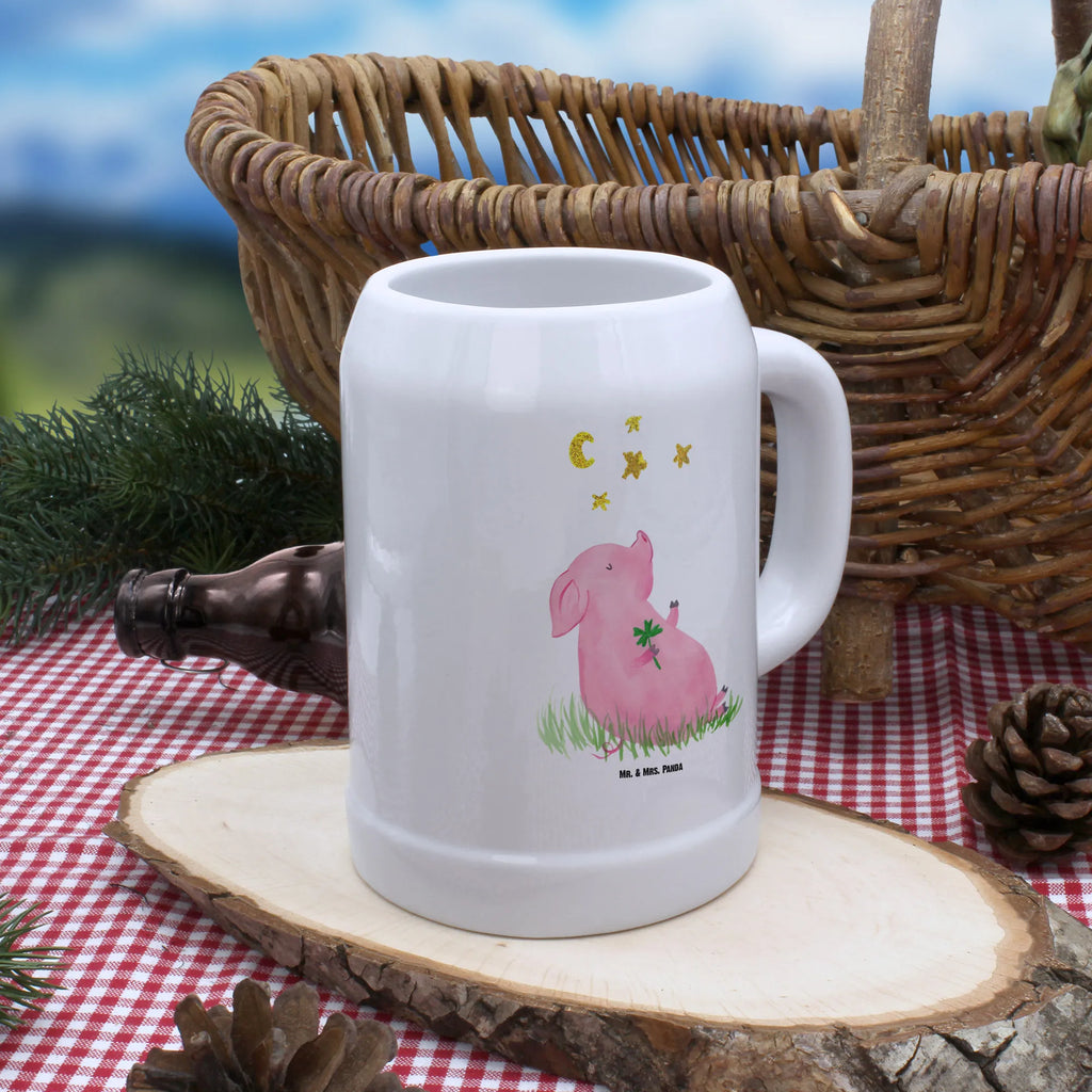 Beer mug Pig Luck small animals, cute, funny, cute animal motives, hand drawn, small world, funny sayings, good mood, happy, gifts, gift ideas, special gifts, animal lover, card, stars, lucky charm, pig, asterisks, Lucky bastard. Luck, goals, dreams, piglet, motivation