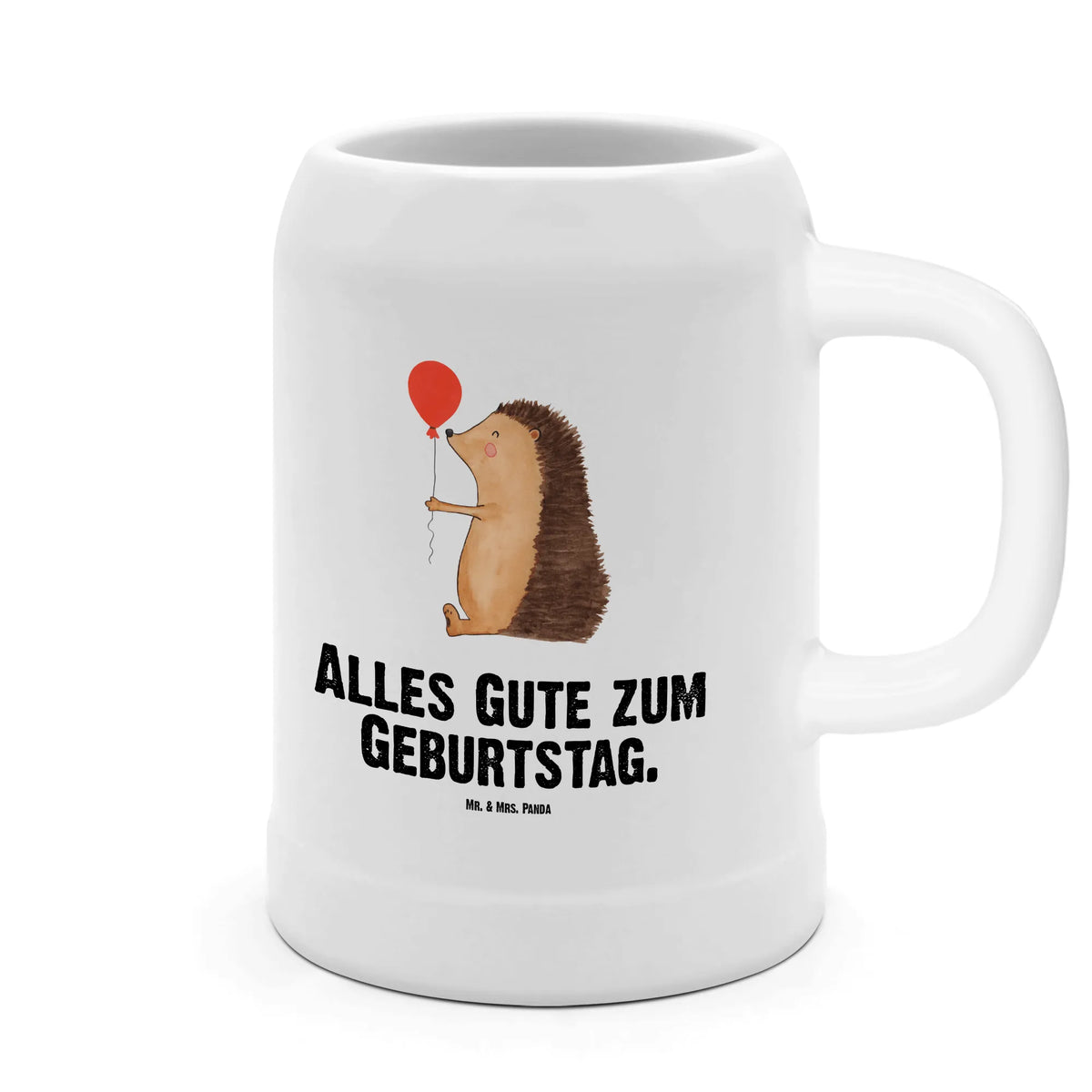 Bierkrug Igel Luftballon Bierhumpen, Tonkrug, Bierbecher, Steinzeugkrug, Seidel, Bier Humpen, Bier Seidel, Steinkrug, Keramikkrug, Humpen, Mr. & Mrs. Panda Bierkrug, Steinbierkrug, Steingutkrug, Trinkkrug, Krug, Lustige Sprüche, Tiere, Tiermotive, Gute Laune, Happy Birthday, Ballon, Herzlichen Glückwunsch, Geburtstagskind, Glückwunsch, Geburtstag, Igel