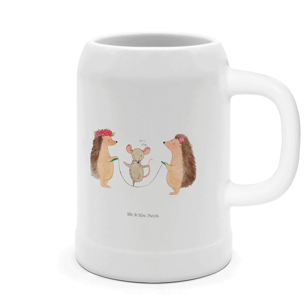 Kufel piwny jeż Skakanie na skakance Motywy zwierzęce, dobra energia, zabawne powiedzonka, zwierzęta