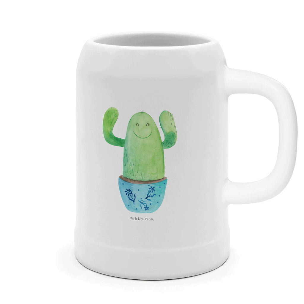 Kufel piwny kaktus Szczęśliwy Bierkrug, Bierkrüge, Bierkrug Steingut, Steinkrüge, 0, 5 l, 500ml, Krug, Kaktus, Kakteen, Motivation, Spruch, lustig, Kindersicherung, Neustart, Büro, Büroalltag, Kollege, Kollegin, Freundin, Mutter, Familie, Ausbildung