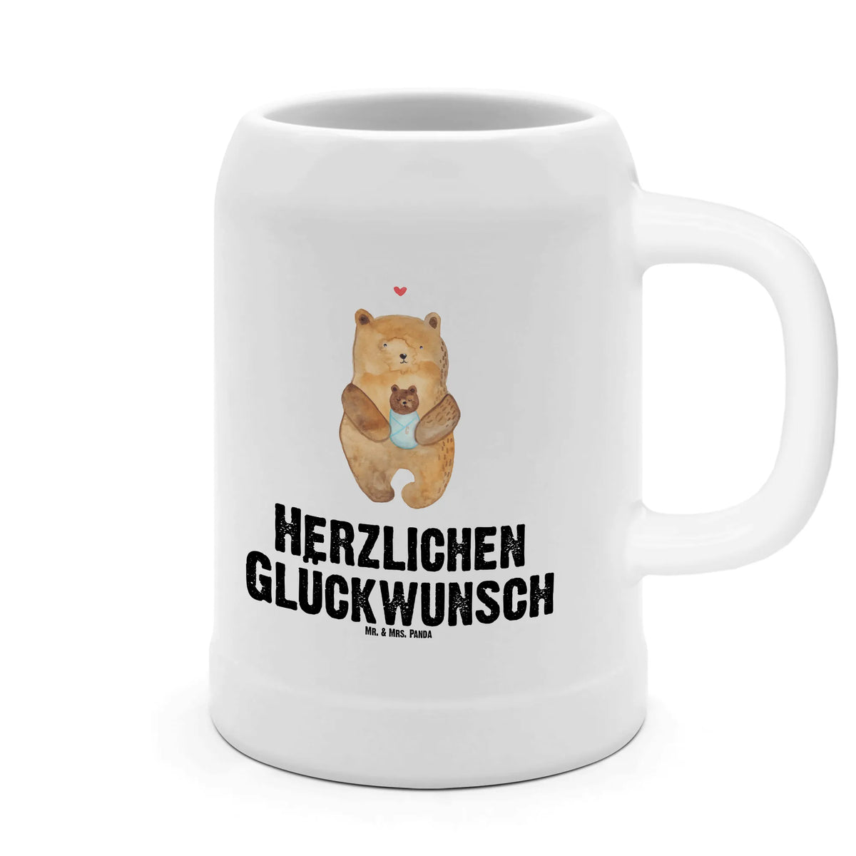 Bierkrug Bär Baby Bierbecher, Steinzeugkrug, Steinkrug, Bier Seidel, Trinkkrug, Tonkrug, Bierhumpen, Seidel, Krug, Keramikkrug, Steingutkrug, Bier Humpen, Humpen, Mr. & Mrs. Panda Bierkrug, Steinbierkrug, Teddy, Bär, Teddybär, Täufling, Baby, Geburt, Nichte, Glückwunsch, Enkelin, Enkel, Geburtstag, Neffe, Eltern, Taufe, Mutter