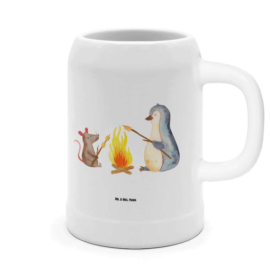 Beer mug Penguin campfire Penguin, North Pole, Winter, Penguins, life motivation, office, marshmallows, barbecue, life motto, work, new start, campfire, everyday office life, penguins, job, mouse, fire, life, motivation, love