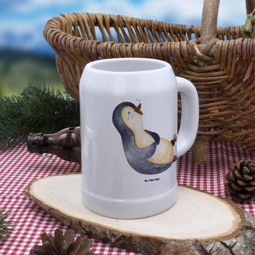 Beer mug Penguin Laugh Penguin, North Pole, Winter, Penguins, Pinguin, lustiger Spruch, Optimismus, Pinguine, Fröhlich