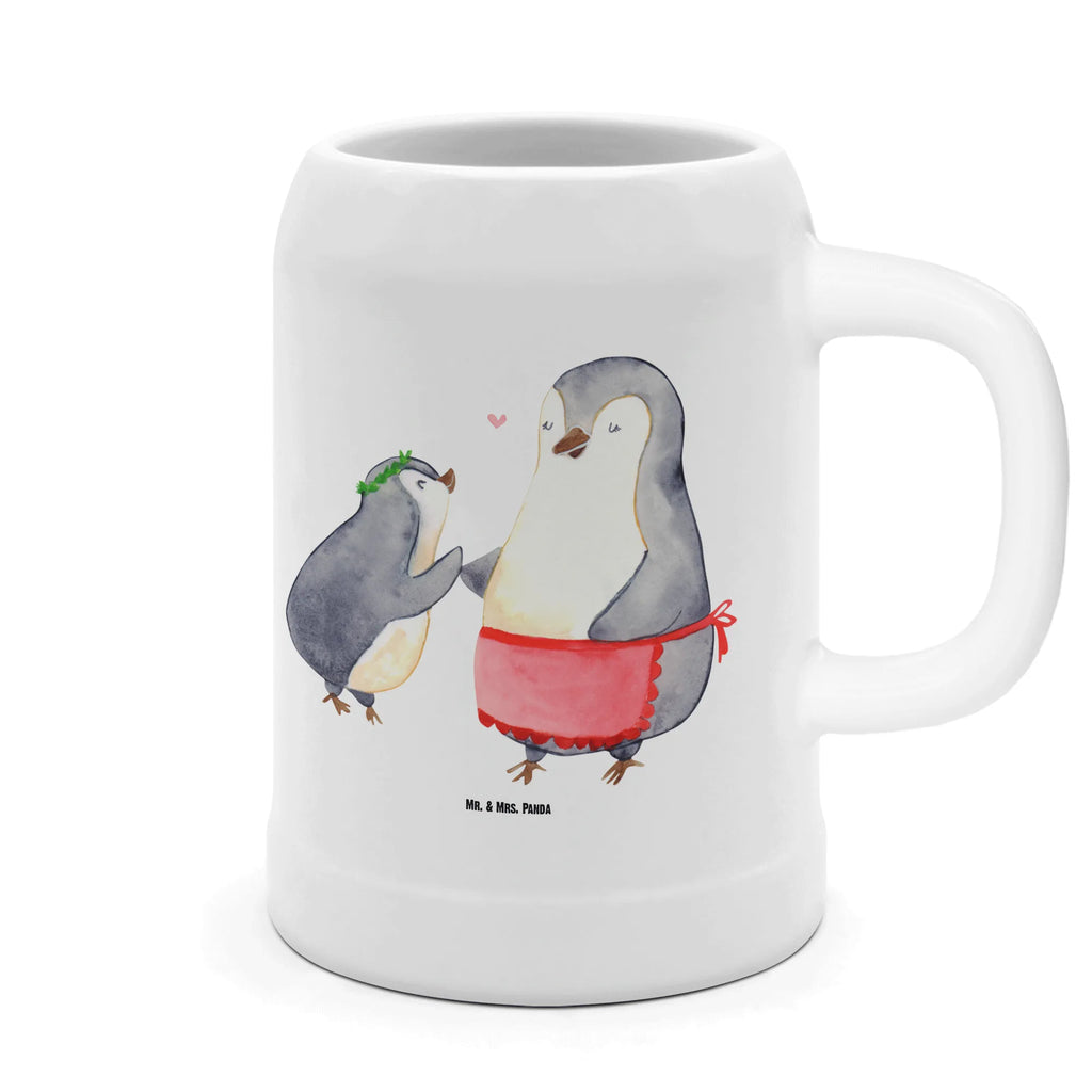 Beer mug Penguin with child Family, Father's Day, Mother's Day, brother, sister, Mom, Dad, Mummy, Mother, Mommy, Birthday, Gift