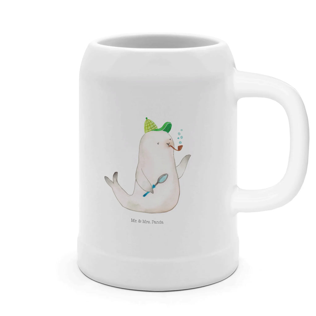 Kufel piwny foka Sherlock Motywy zwierzęce, dobra energia, zabawne powiedzonka, zwierzęta