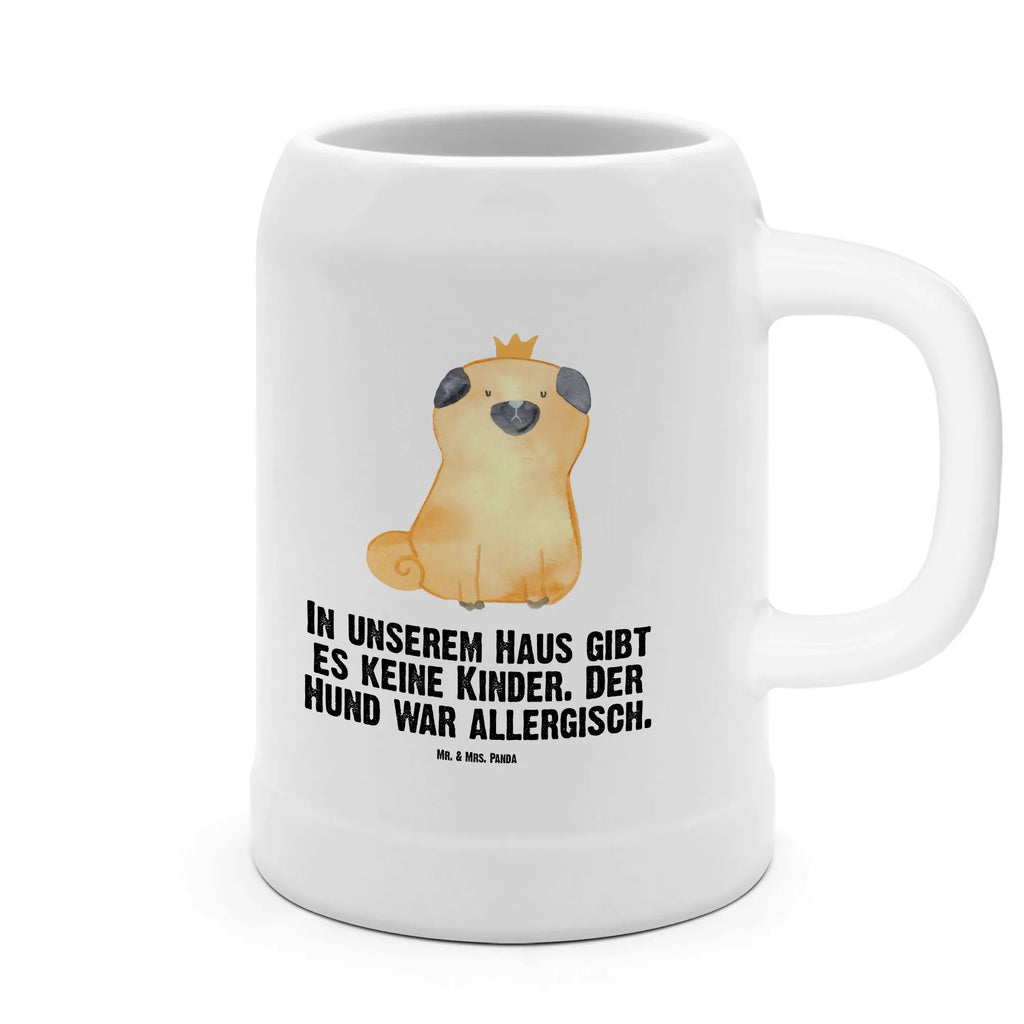 Kufel piwny mops korona Pies, motyw psa, zwierzę domowe, rasa psa, miłośnik zwierząt, właściciel psa, powiedzenia