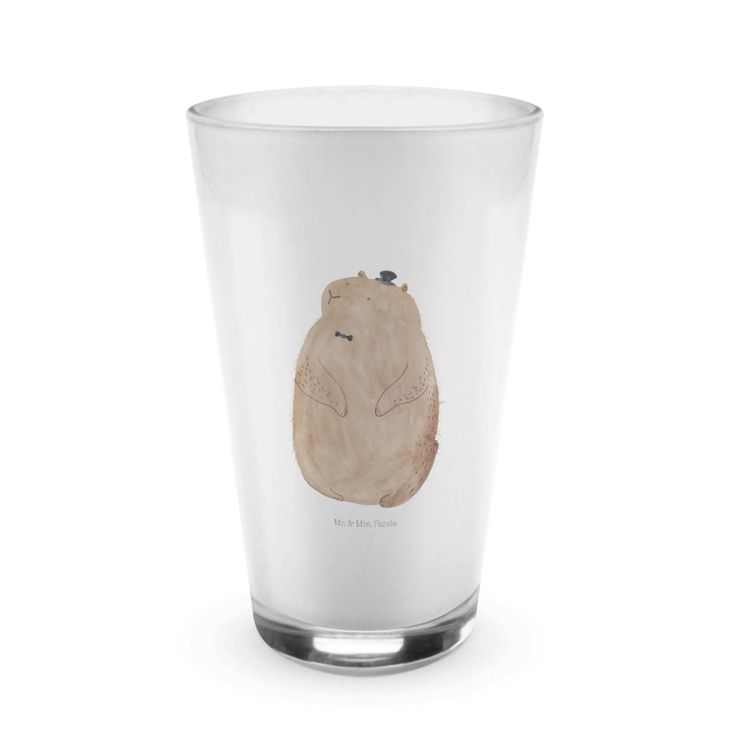 Glass Groundhog small animals, cute, funny, cute animal motives, hand drawn, small world, funny sayings, good mood, happy, gifts, gift ideas, special gifts, animal lover, card, Groundhog, respect, decency, friendliness, etiquette, cheerfulness