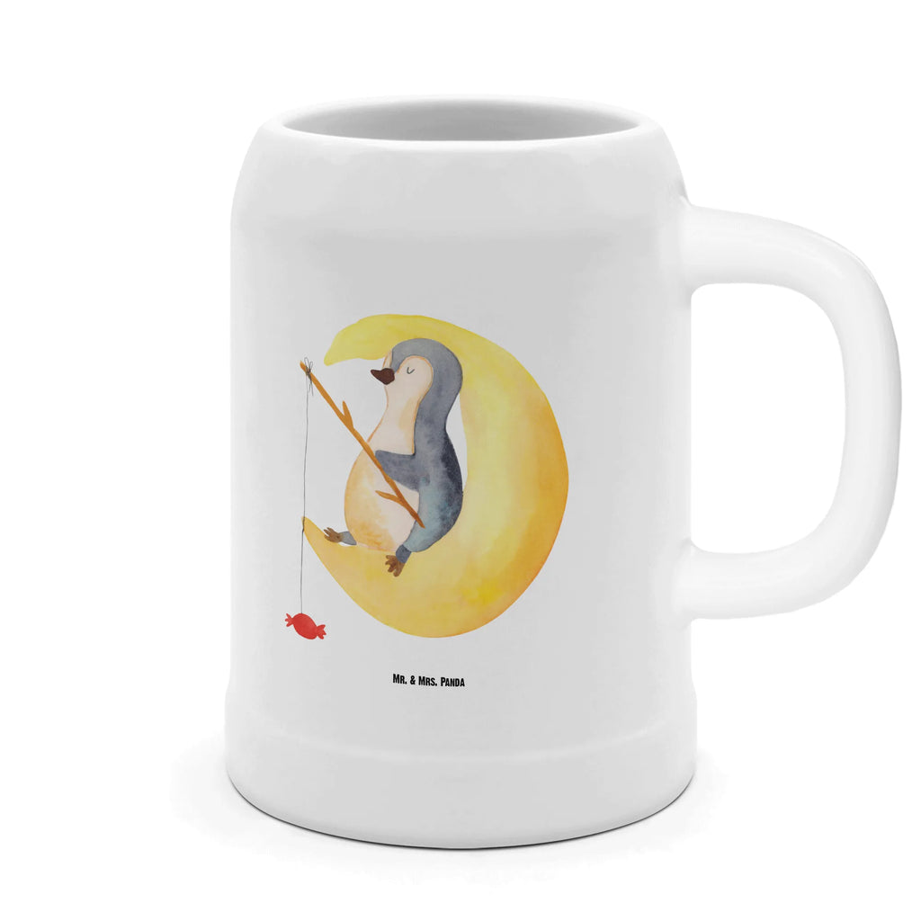 Beer mug Penguin moon Penguin, North Pole, Winter, Penguins, penguins, sleep, night's rest, saying, bedroom, insomnia, falling asleep, guest room