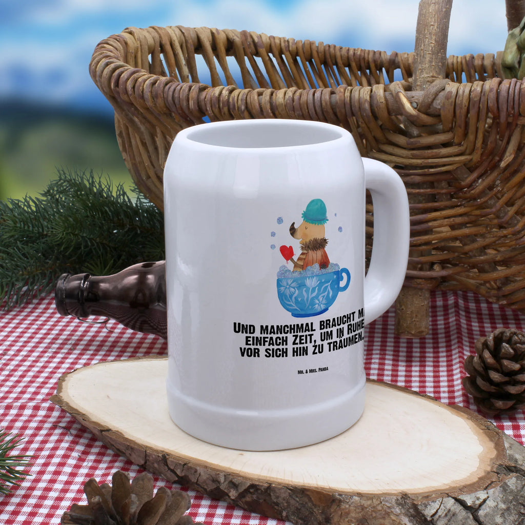 Beer mug Moth foam bath small animals, cute, funny, cute animal motives, hand drawn, small world, funny sayings, good mood, happy, gifts, gift ideas, special gifts, animal lover, card, bathroom decoration, bath, bathroom, bathing, cup, WC, Moth, bubble bath, dreamy, goals, time management, dreaming