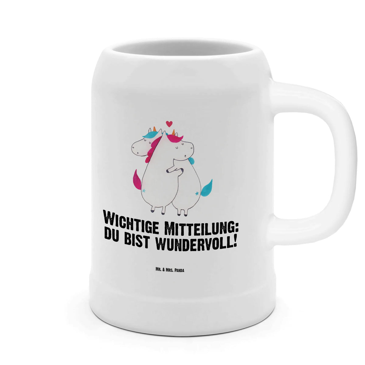 Bierkrug Einhorn Mitteilung Steinkrug, Steingutkrug, Krug, Bier Seidel, Mr. & Mrs. Panda Bierkrug, Bierhumpen, Bier Humpen, Humpen, Bierbecher, Keramikkrug, Trinkkrug, Tonkrug, Steinbierkrug, Seidel, Steinzeugkrug, Unicorn, Einhorn, Einhörner, Einhorn Deko, Spruch, Valentine, Liebe, Geschenk, Witzig, Lustig, Partner, Ehe, Valentinstag