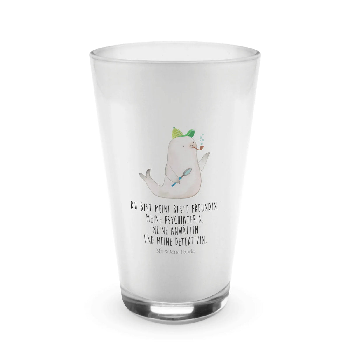 Glass seal sherlock Cocktailglas, milchkaffee glas, Latte Macchiato Glas, eistee glas, Saftglas, Latte Glas, Cocktail Glas, eiskaffeeglas, becher glas, Eiskaffee Glas, Trinkbecher Glas, Wasserglas, Glasbecher, smoothie glas, Teeglas, Kaffee Glas, cappuccino glas, Trinkglas, cappuccinoglas, Limonadenglas, Longdrinkglas, bar glas, Glas, kaffeeglas, Longdrink Glas, Lustige Sprüche, Tiere, Tiermotive, Gute Laune