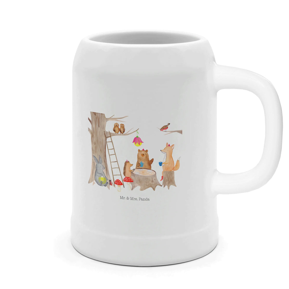 Beer mug forest animals picnic Krug, Keramikkrug, Seidel, Bier Seidel, Bierhumpen, Trinkkrug, Steingutkrug, Tonkrug, Humpen, Bier Humpen, Bierbecher, Mr. & Mrs. Panda Bierkrug, Steinkrug, Steinzeugkrug, Steinbierkrug, Lustige Sprüche, Tiere, Tiermotive, Gute Laune, Hase, Igel, Wald, Eichhörnchen, Maus, Fuchs, Picknick, Waldtiere