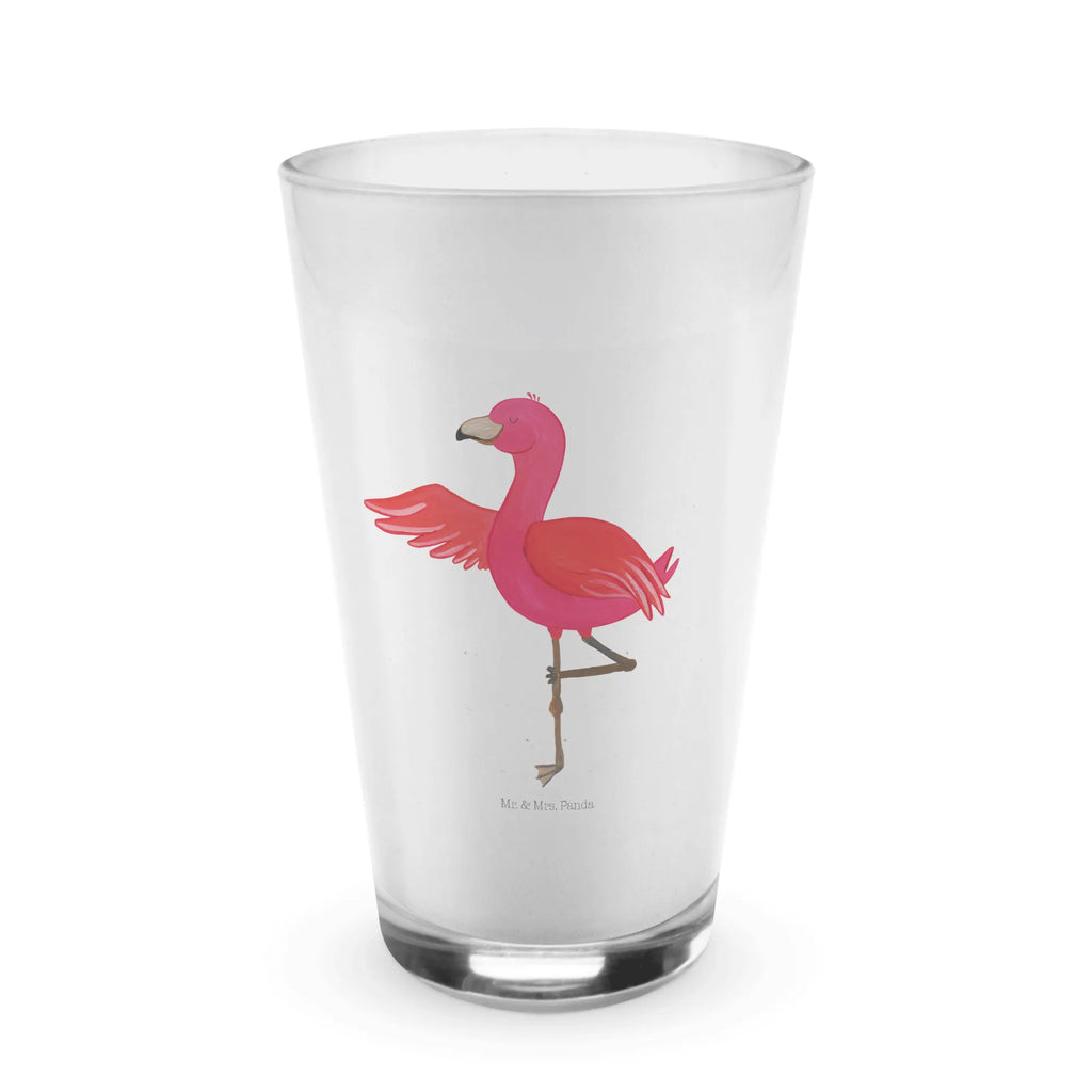 Glas Flamingo Yoga Longdrinkglas, milchkaffee glas, Glasbecher, Limonadenglas, Trinkbecher Glas, Wasserglas, Cocktailglas, eiskaffeeglas, becher glas, kaffeeglas, cappuccinoglas, Latte Macchiato Glas, Glas, smoothie glas, Teeglas, Trinkglas, eistee glas, Saftglas, Flamingo, Ärger, Namaste, Entspannung, Aufregen, Achtsamkeit, Vogel, Yoga-Übung, Yoga, Tiefenentspannung