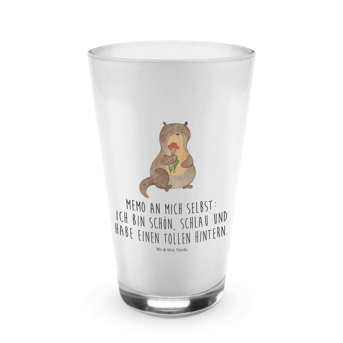 Glas Otter Blumenstrauß