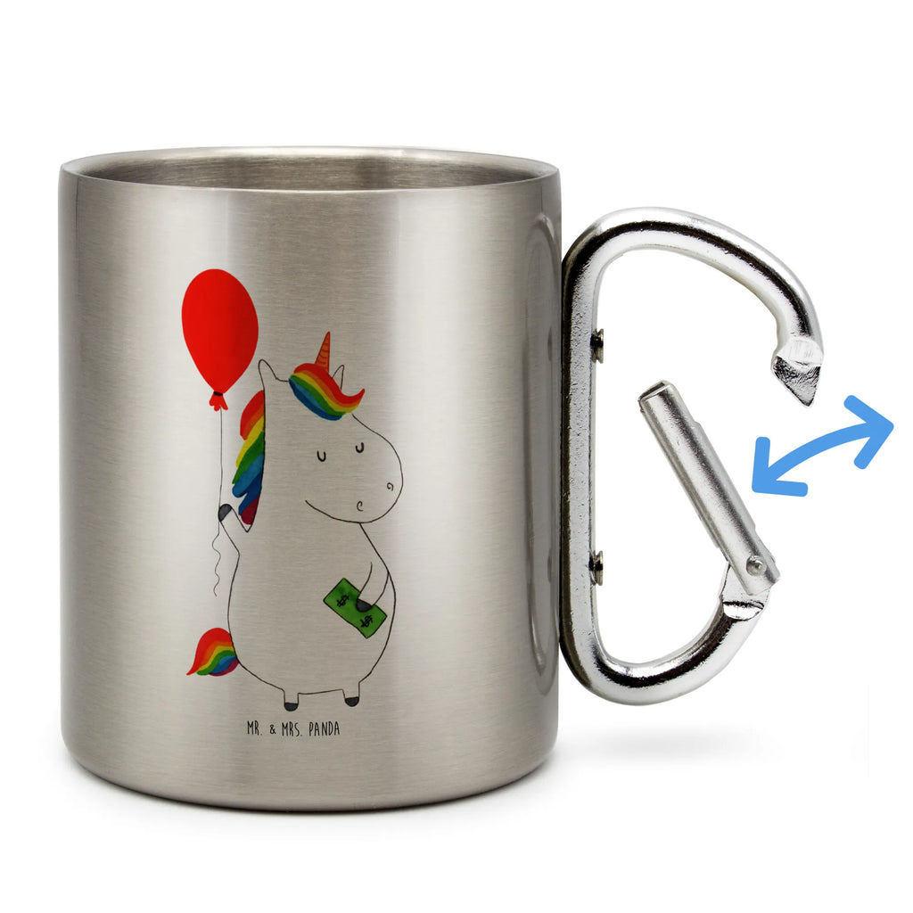 Stainless steel mug unicorn balloon unicorn, unicorns, fun, joy, lifelong, balloon, gift, money, funny, girlfriend, saying