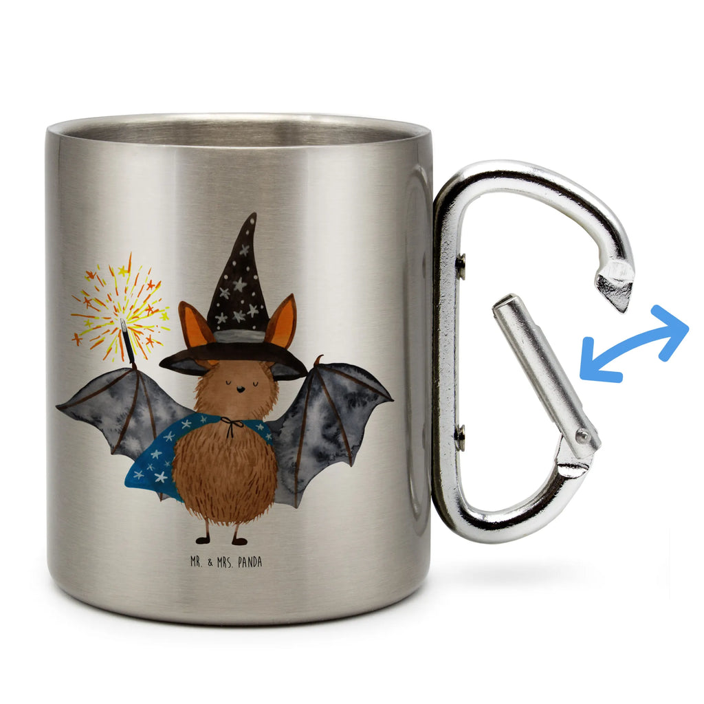 Kubek ze stali nierdzewnej Nietoperz czarodziej Motywy zwierzęce, dobra energia, zabawne powiedzonka, zwierzęta
