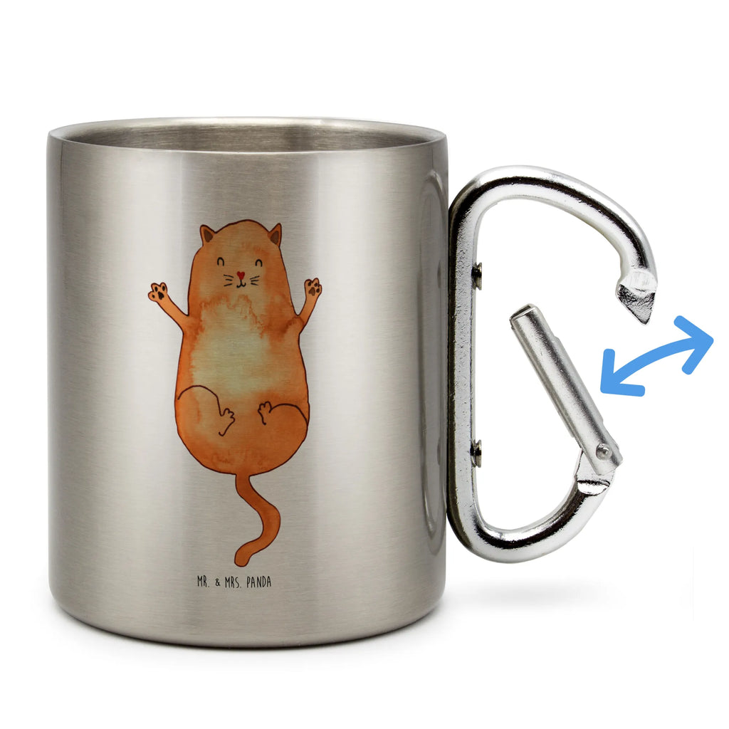 Stainless steel mug Cat Embrace cat, tomcat, kitty, meow, kitten, housecat, mama cat, love cats, cat image, cat fan, cat lover, cat fancier, cat decoration, gift for cat lover, cat owner, funny cats, cat sayings, cat motto, funny cat gifts, fan merchandise, cat stuff, animal lover, love, Cats, friends, family, pussy, cat love, girlfriend, pet, best friends, cats