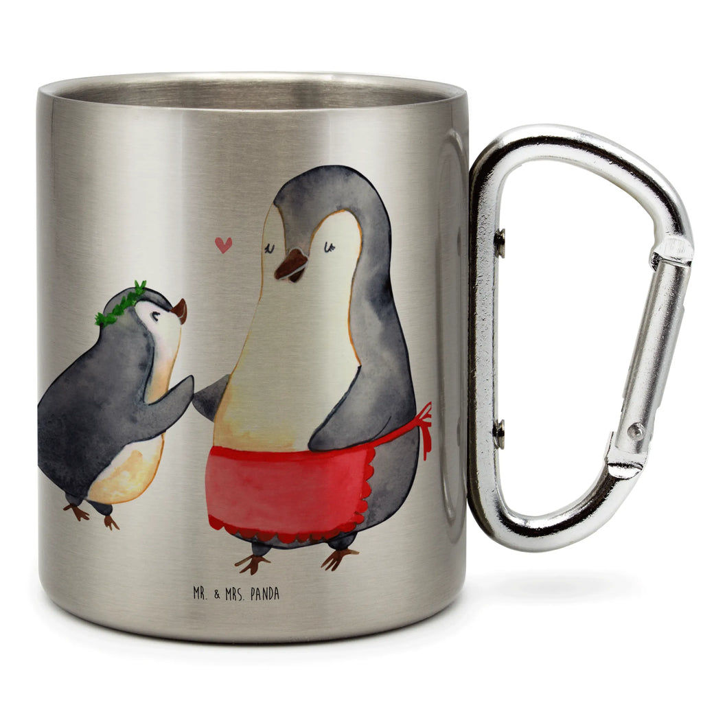 Stainless steel mug Penguin with child Family, Father's Day, Mother's Day, brother, sister, Mom, Dad, Gift, Mother, Birthday, Mummy, Mommy