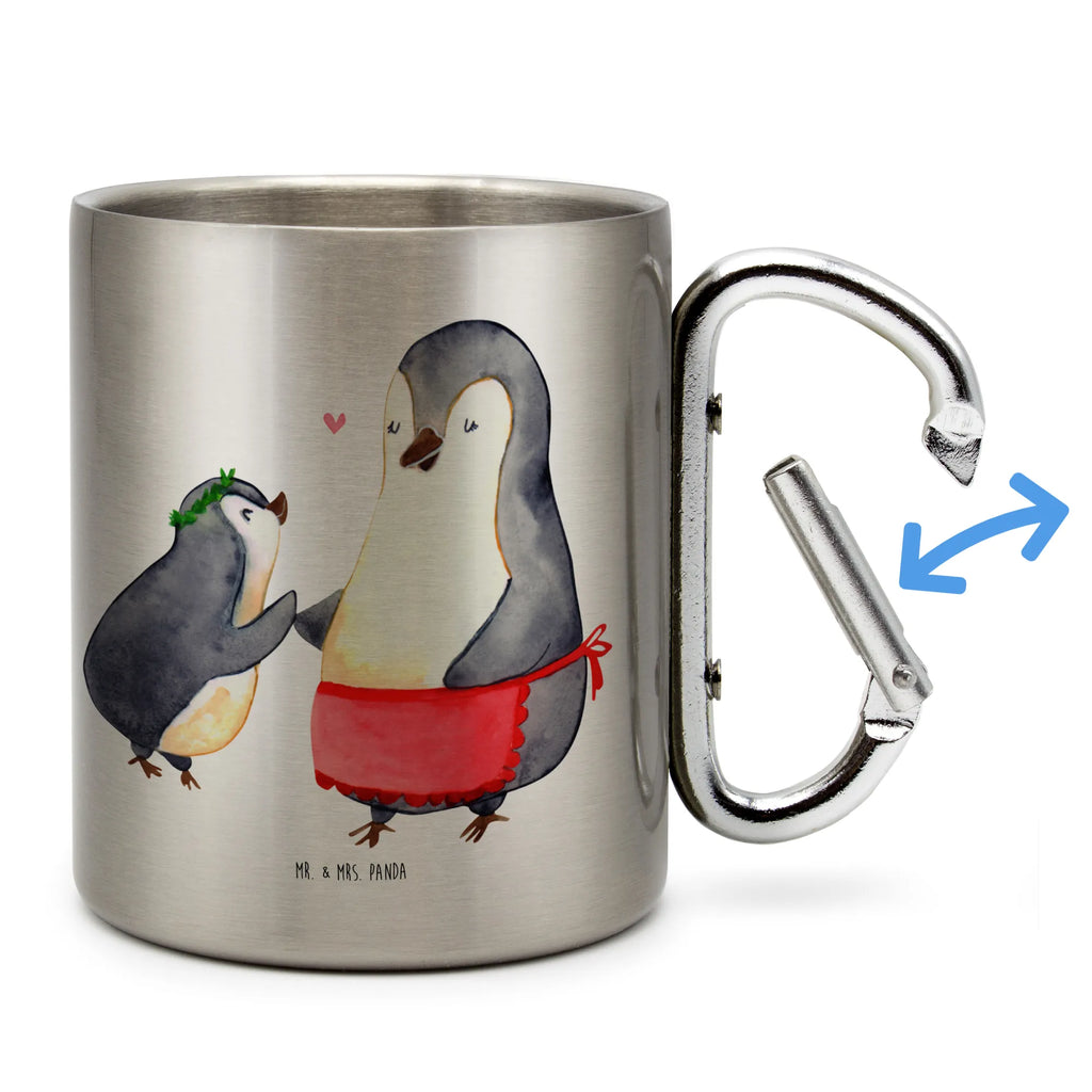 Stainless steel mug Penguin with child Family, Father's Day, Mother's Day, brother, sister, Mom, Dad, Gift, Mother, Birthday, Mummy, Mommy