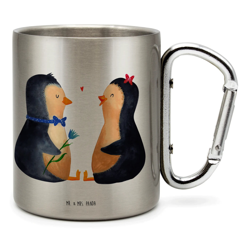 Stainless steel mug Penguin pair Penguin, North Pole, Winter, Penguins, great love, penguins, wedding, proof of love, dream couple, wedding gift, love gift, lovers, wedding day, love, anniversary, engagement, penguin