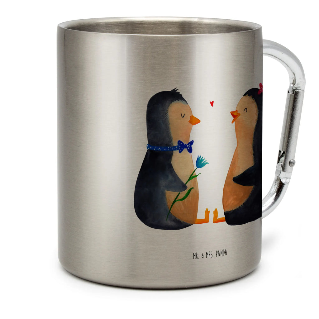 Stainless steel mug Penguin pair Penguin, North Pole, Winter, Penguins, great love, penguins, wedding, proof of love, dream couple, wedding gift, love gift, lovers, wedding day, love, anniversary, engagement, penguin