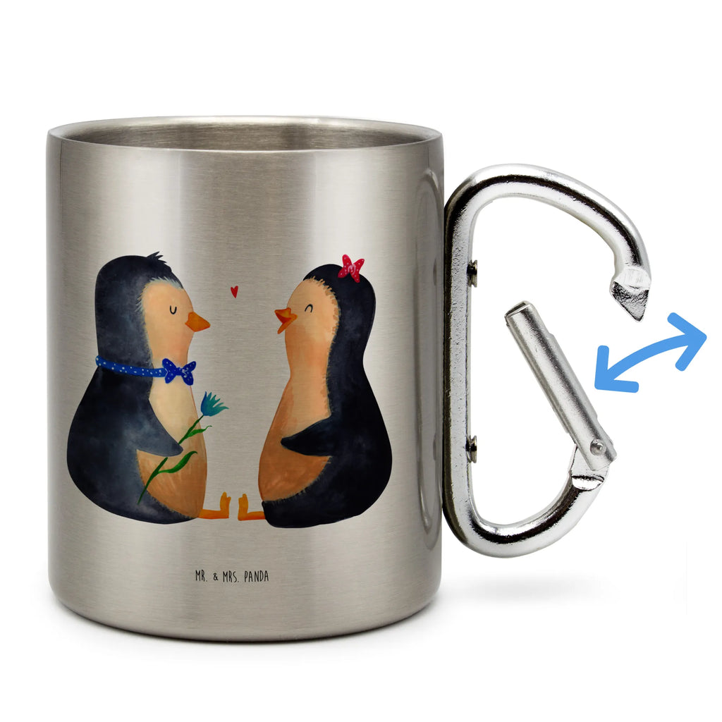 Stainless steel mug Penguin pair Penguin, North Pole, Winter, Penguins, great love, penguins, wedding, proof of love, dream couple, wedding gift, love gift, lovers, wedding day, love, anniversary, engagement, penguin