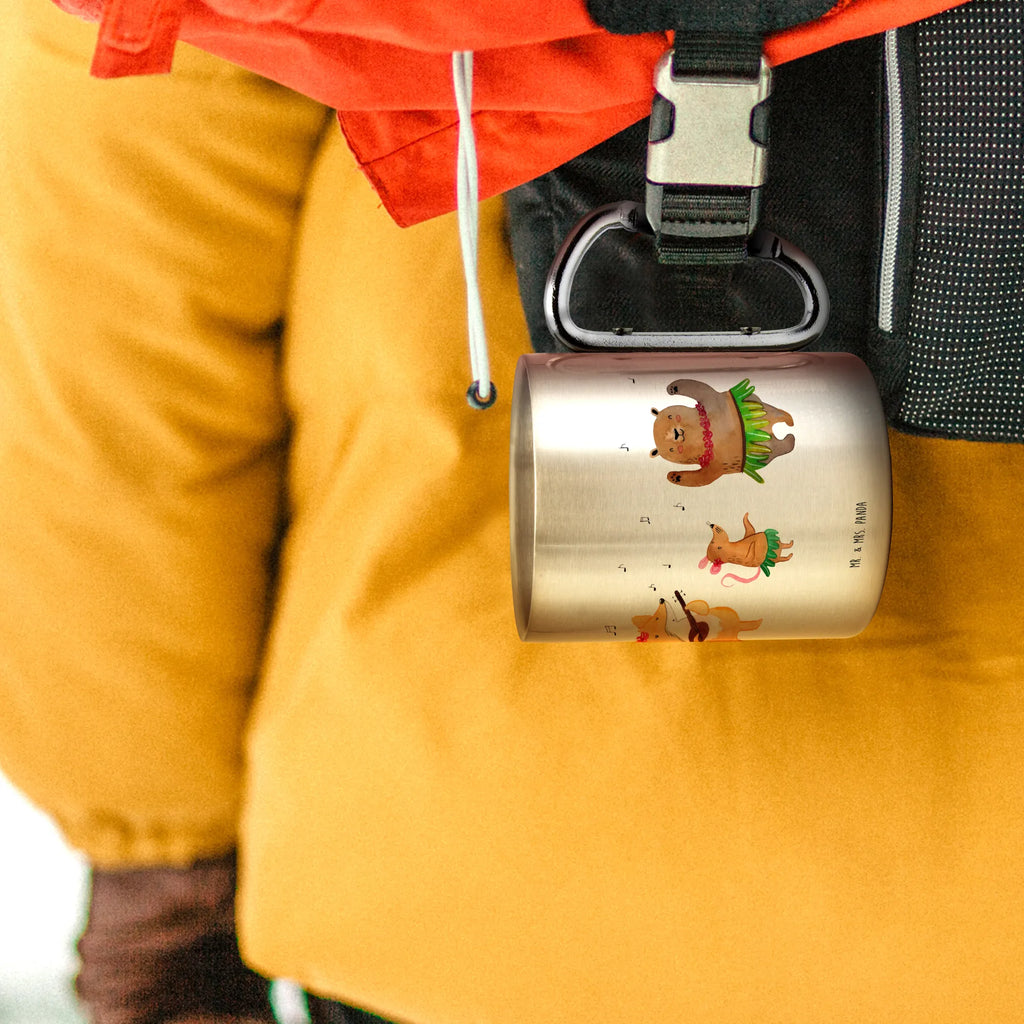 Stainless steel mug forest animals Aloha small animals, cute, funny, cute animal motives, hand drawn, small world, funny sayings, good mood, happy, gifts, gift ideas, special gifts, animal lover, card, rabbit, forest animals, dancing, bear, laughter, life, hedgehog, forest, music, aloha