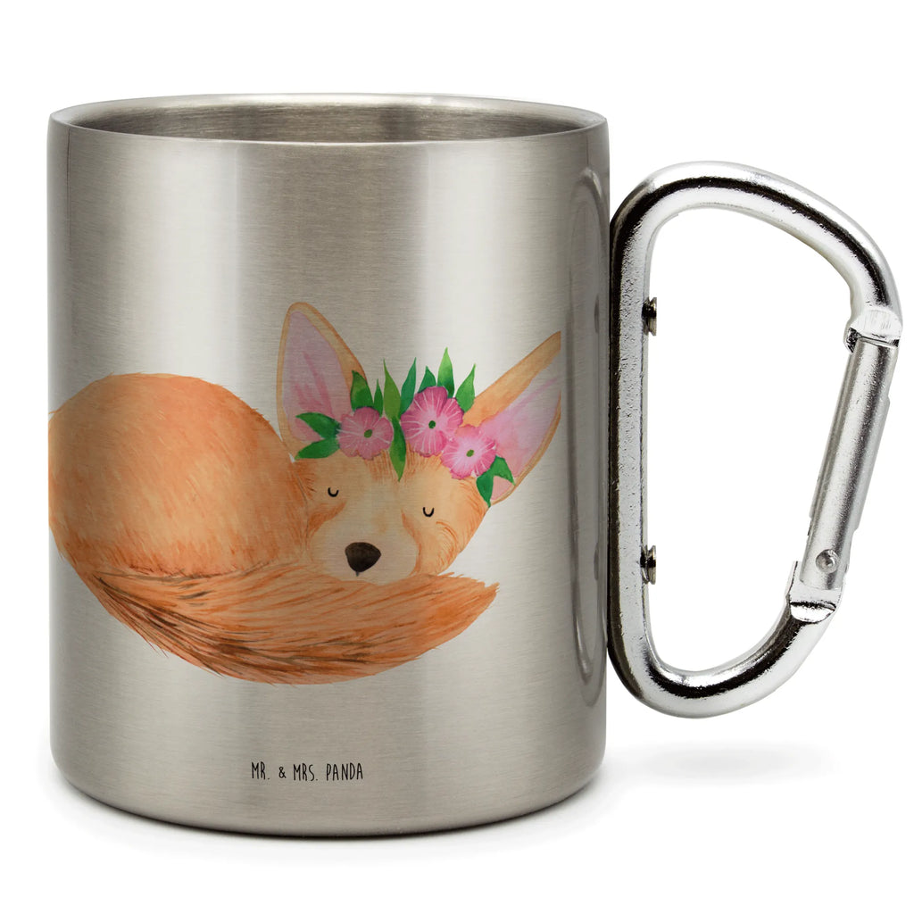 Stainless steel mug desert fox Flower Edelstahltasse, Becher Aus Edelstahl, edelstahl thermobecher, Isolierbecher Edelstahl, edelstahl reisebecher, Tasse, Edelstahl Trinkbecher, Isolierbecher, Karabiner Becher, Trinkbecher Edelstahl, Kaffeebecher Edelstahl, karabiner tasse, Edelstahl Kaffeebecher, Metalltasse, Edelstahlbecher, Thermobecher, Becher, Reisebecher, Thermobecher Edelstahl, Trinkbecher Metall, wanderbecher, Campingbecher, Thermo Kaffeebecher, metallbecher, thermotasse, karabinerbecher, edelstahl isolierbecher, Campingtasse, Afrika, Wildtiere, Blumen, Wüstenfuchs, Wüste, Glücklich, Blumenkranz