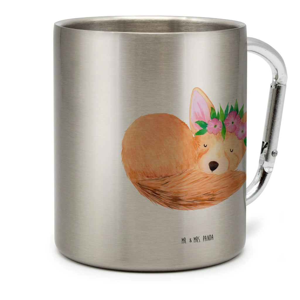 Stainless steel mug desert fox Flower Edelstahltasse, Becher Aus Edelstahl, edelstahl thermobecher, Isolierbecher Edelstahl, edelstahl reisebecher, Tasse, Edelstahl Trinkbecher, Isolierbecher, Karabiner Becher, Trinkbecher Edelstahl, Kaffeebecher Edelstahl, karabiner tasse, Edelstahl Kaffeebecher, Metalltasse, Edelstahlbecher, Thermobecher, Becher, Reisebecher, Thermobecher Edelstahl, Trinkbecher Metall, wanderbecher, Campingbecher, Thermo Kaffeebecher, metallbecher, thermotasse, karabinerbecher, edelstahl isolierbecher, Campingtasse, Afrika, Wildtiere, Blumen, Wüstenfuchs, Wüste, Glücklich, Blumenkranz