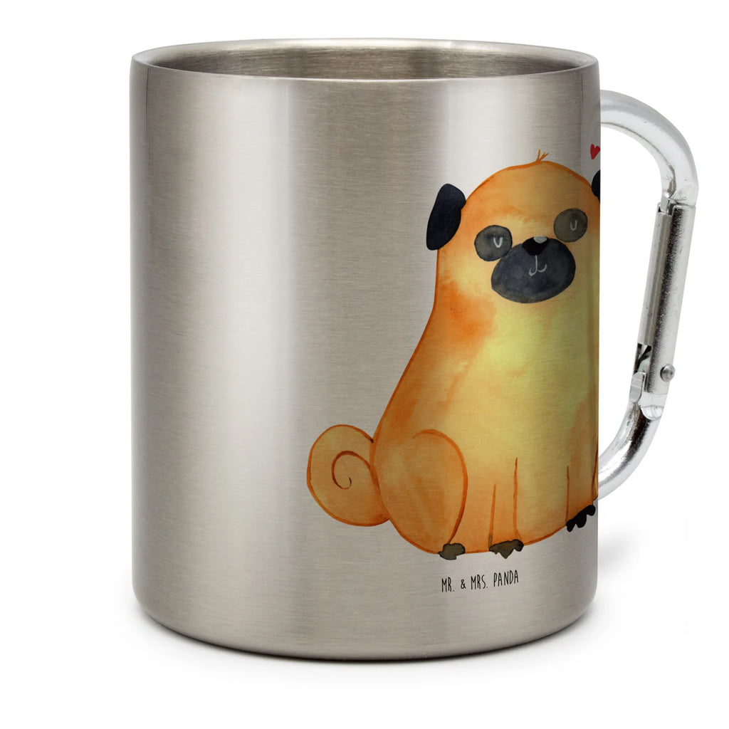 Stainless steel mug Pug dog, mutt, hound, woof, dog mama, dog breed, love dogs, love for dogs, dog decorative items, bag with dog print, funny gifts for dog owners, what do you give a dog lover, Christmas gifts for dogs, gifts for dogs, dog sayings, love, Pug, dog love
