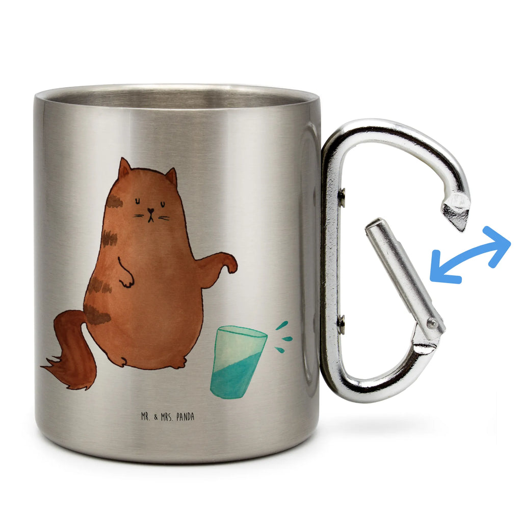 Stainless steel mug Cat water glass cat, tomcat, kitty, meow, kitten, housecat, mama cat, love cats, cat image, cat fan, cat lover, cat fancier, cat decoration, gift for cat lover, cat owner, funny cats, cat sayings, cat motto, funny cat gifts, fan merchandise, cat stuff, animal lover, cats, pussy, glass, pet, Cats, water
