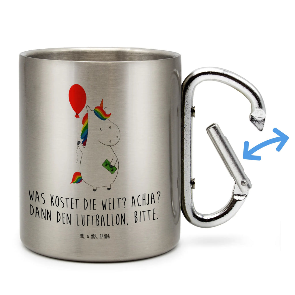 Stainless steel mug unicorn balloon unicorn, unicorns, fun, joy, lifelong, balloon, gift, money, funny, girlfriend, saying
