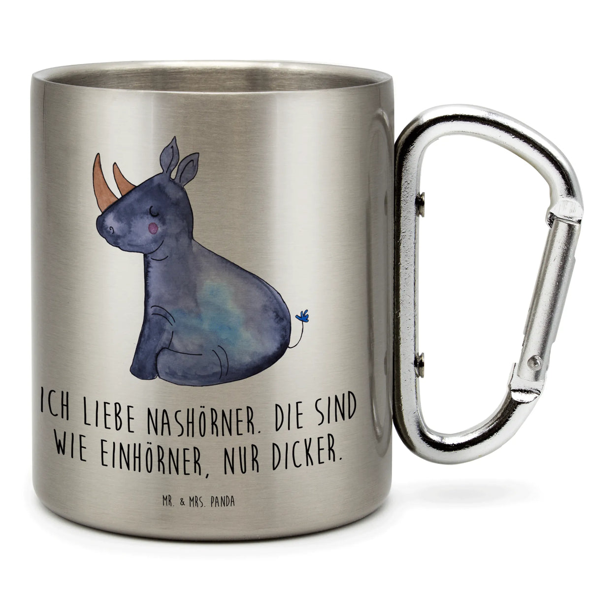 Stainless steel mug unicorn rhino unicorn saying, rainbow, unicorn love, rhinoceros, rhino, witty, unicornpower, funny saying