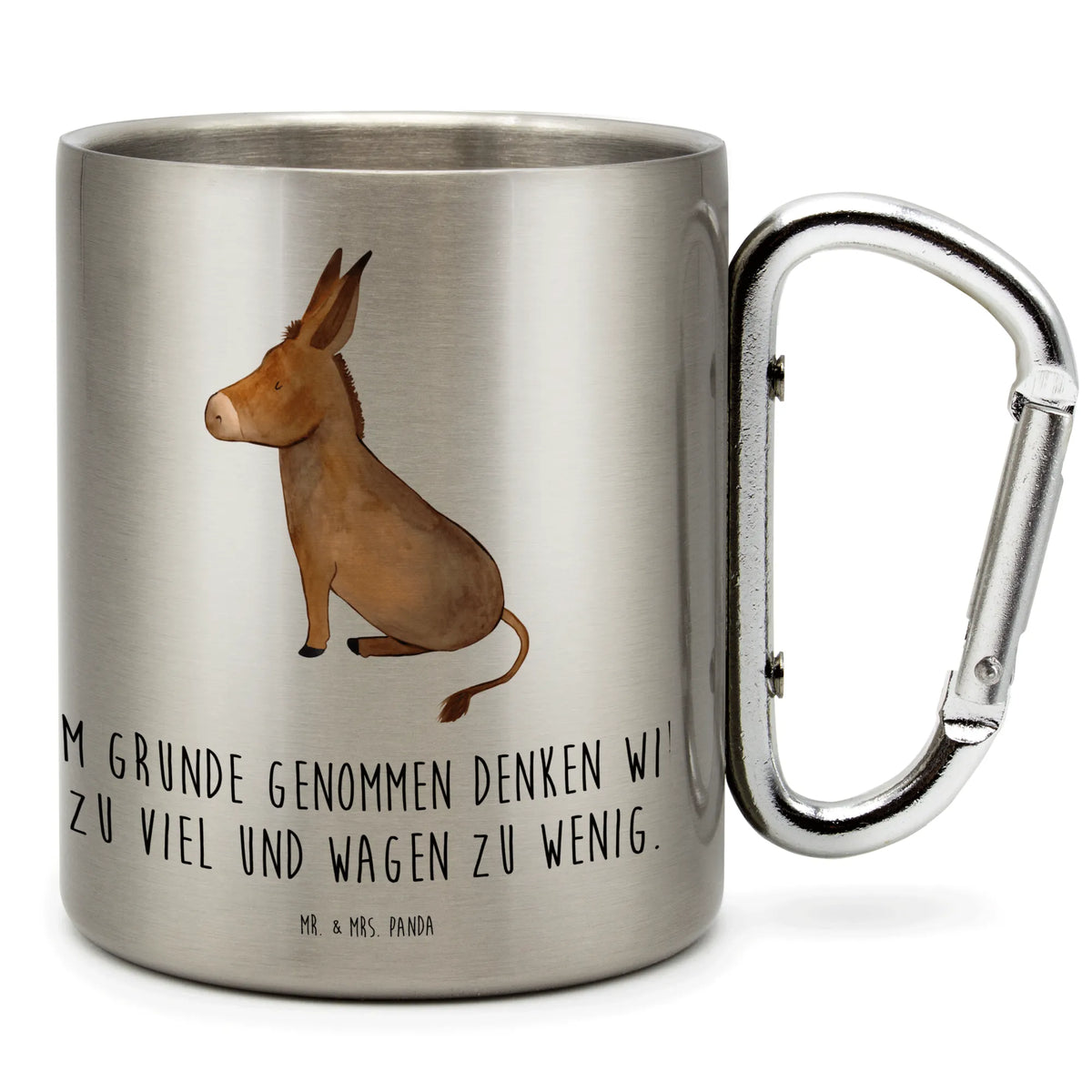 Edelstahlbecher Esel motivbecher, Trinkbecher Edelstahl, Trinkbecher Metall, Reisebecher, karabiner tasse, Teetasse, Isolierbecher, Edelstahltasse, isoliertasse, wandertasse, Campingtasse, Edelstahlbecher, Edelstahl-Isolierbecher, thermotasse, Isolierbecher Edelstahl, Teebecher, wanderbecher, Thermobecher, Thermobecher Edelstahl, spruchbecher, Edelstahl Trinkbecher, karabinerbecher, Kaffeebecher Edelstahl, edelstahl reisebecher, Campingbecher, Becher Aus Edelstahl, Karabiner Becher, Edelstahl-Thermobecher, Metallbecher, Lustige Sprüche, Tiere, Tiermotive, Gute Laune, Mut, Positive Gedanken, Lebensziel, Lebensglück, Erfolg, Weisheit, Zuversicht, Tapferkeit, Lebensmut, Esel, Ziel