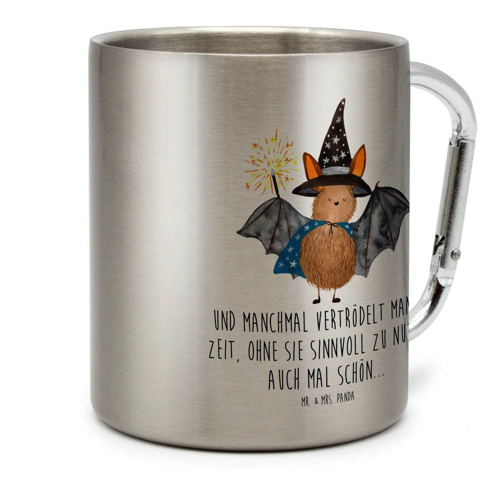 Kubek ze stali nierdzewnej Nietoperz czarodziej Motywy zwierzęce, dobra energia, zabawne powiedzonka, zwierzęta