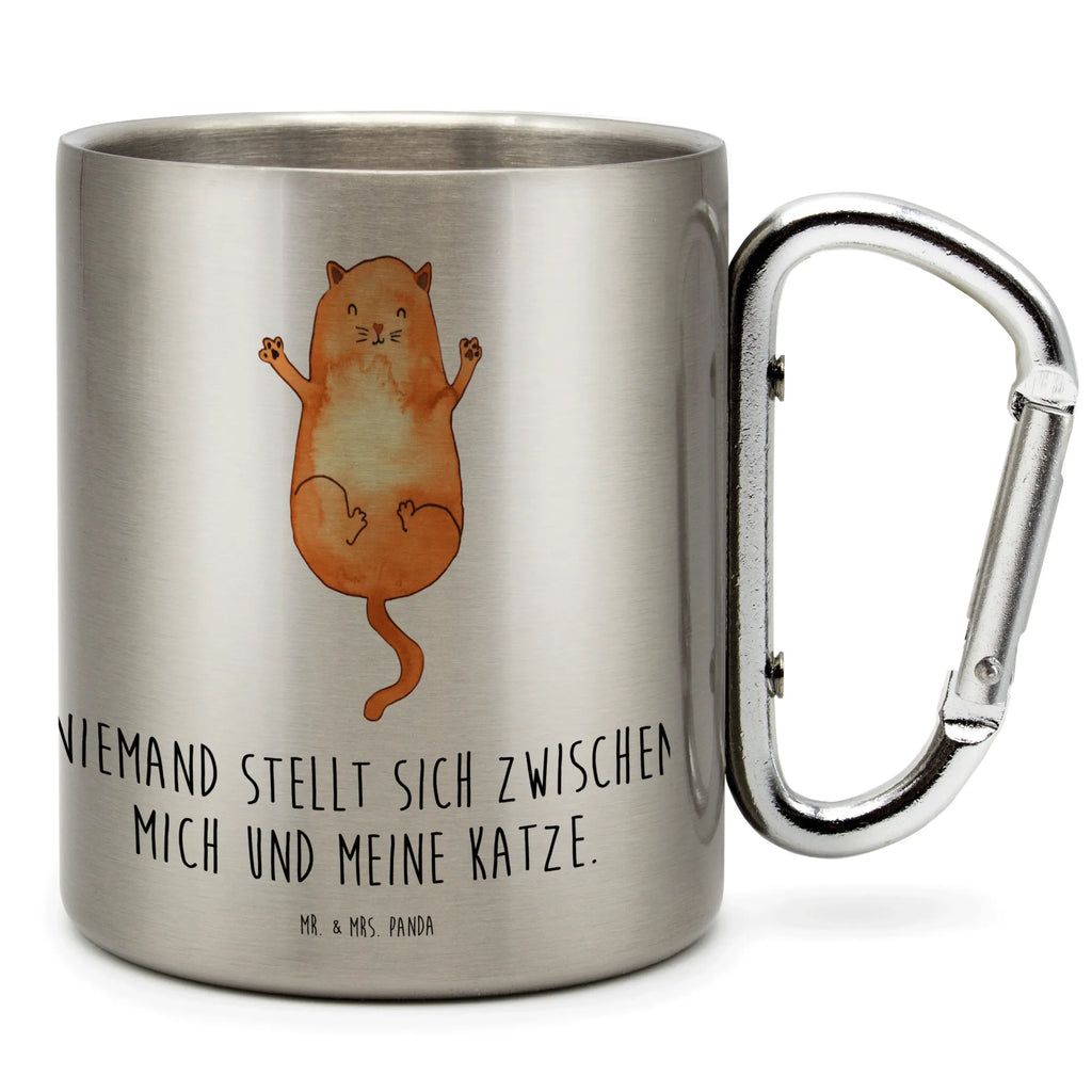 Stainless steel mug Cat Embrace cat, tomcat, kitty, meow, kitten, housecat, mama cat, love cats, cat image, cat fan, cat lover, cat fancier, cat decoration, gift for cat lover, cat owner, funny cats, cat sayings, cat motto, funny cat gifts, fan merchandise, cat stuff, animal lover, love, Cats, friends, family, pussy, cat love, girlfriend, pet, best friends, cats