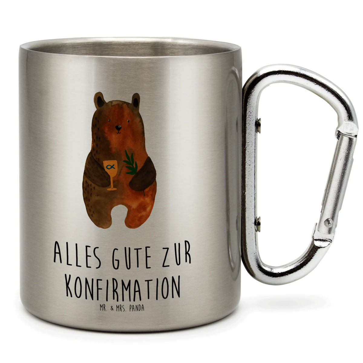 Stainless steel mug bear confirmation bear, teddy, teddy bear, cuddly toy, church, confirmation, evangelic, service