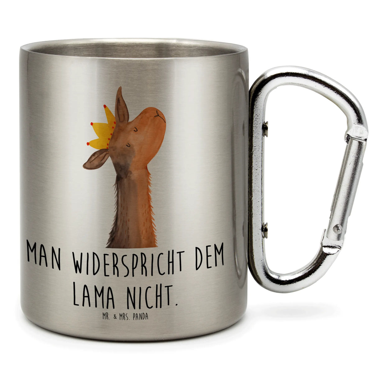 Stainless steel mug llama head king Llama, llama, alpaca, trendy animal, boss, mum, lama, lamas, girlfriend, office colleague, colleague, supervisor, high school graduation, dad, queen, king